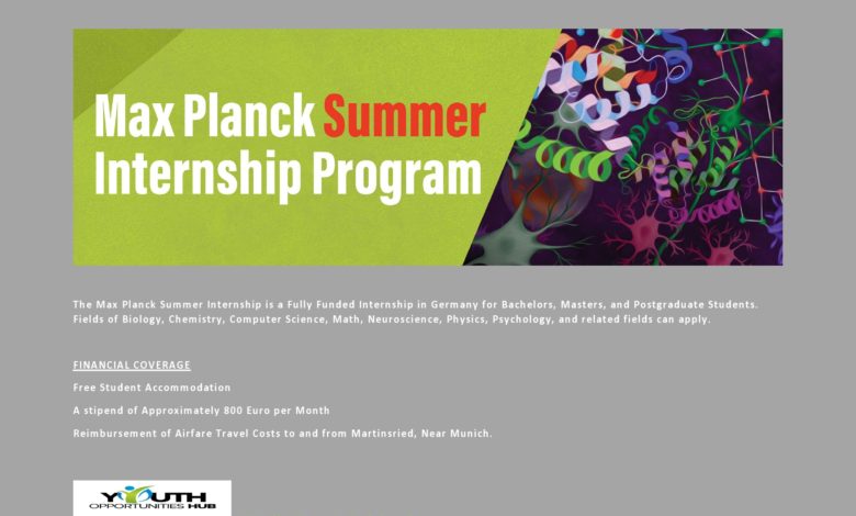 Max Planck Summer Internship