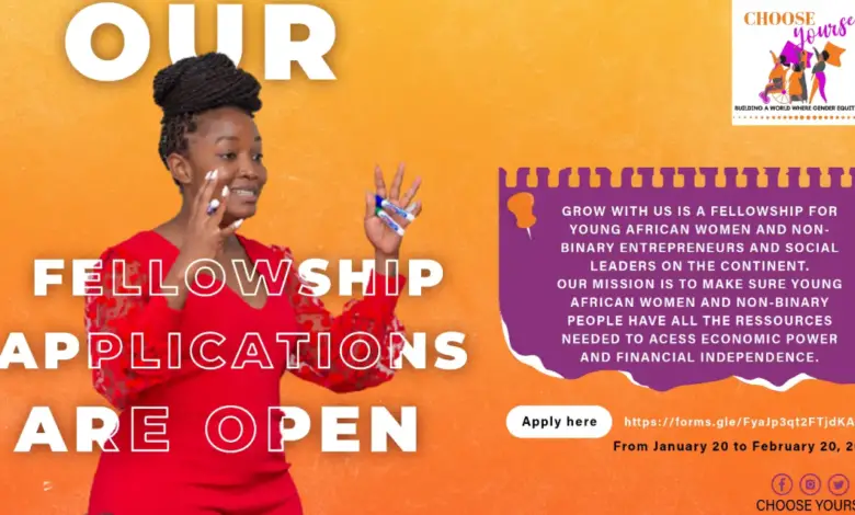 Grow With Us 2022 Fellowship Program For Women And Non-Binary Entrepreneurs In Africa