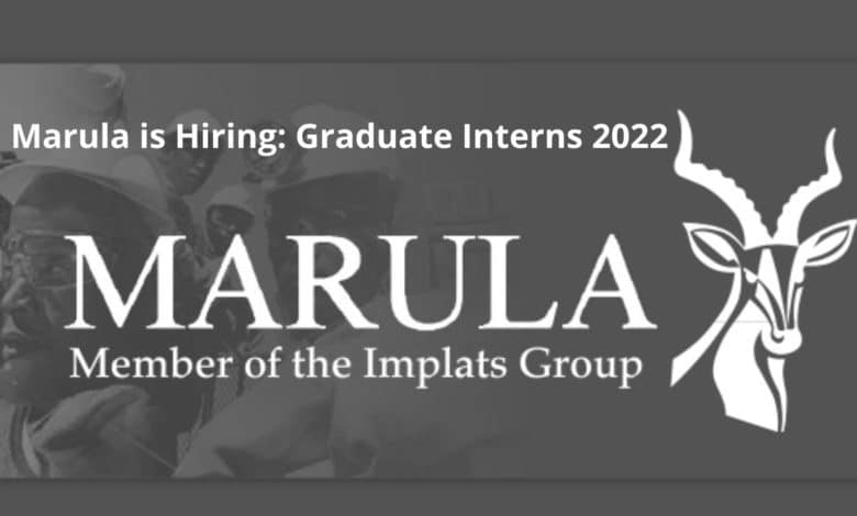 MARULA PLATINUM (PTY) LIMITED IS LOOKING FOR GRADUATE INTERNS IN SOUTH AFRICA