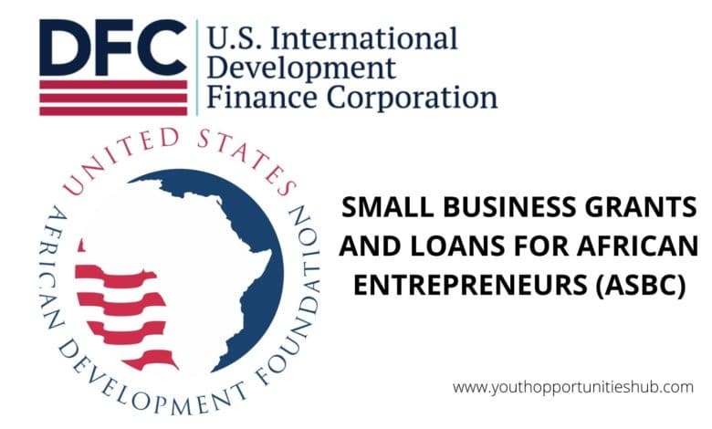 THE UNITED STATES AFRICAN DEVELOPMENT FOUNDATION (USADF) SMALL BUSINESS GRANTS AND LOANS FOR AFRICAN ENTREPRENEURS (ASBC)
