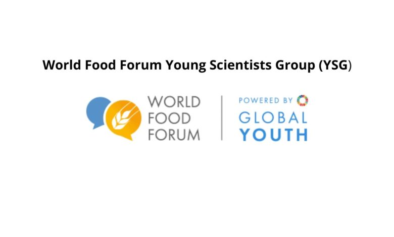 WORLD FOOD FORUM YOUNG SCIENTISTS GROUP (YSG): APPLY