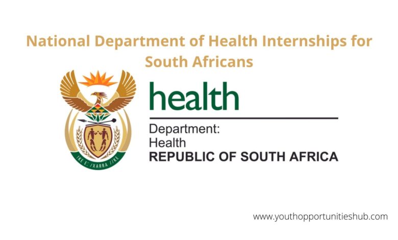NATIONAL DEPARTMENT OF HEALTH INTERNSHIPS