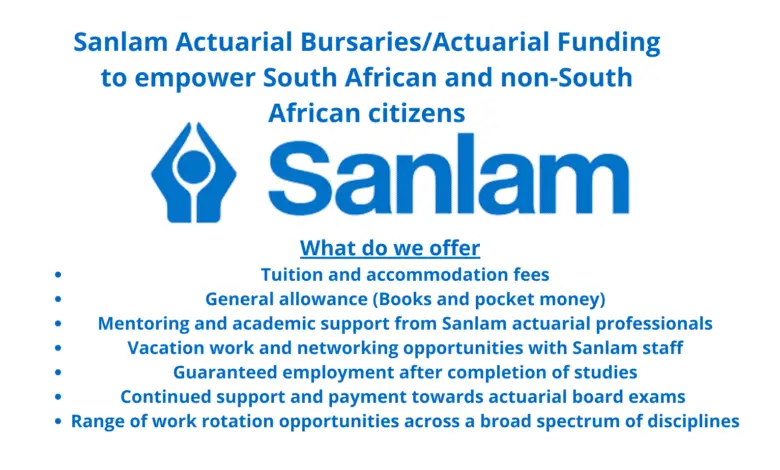 SANLAM ACTUARIAL BURSARIES/ACTUARIAL FUNDING TO EMPOWER SOUTH AFRICAN AND NON-SOUTH AFRICAN CITIZENS