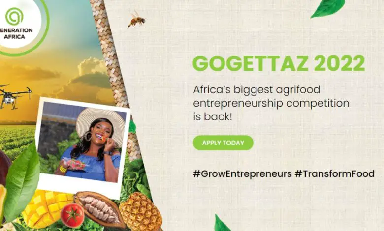 AFRICA'S BIGGEST AGRI-FOOD GRANT COMPETITION IS BACK! YOU CAN WIN US$50,000 GRAND PRIZE: APPLY FOR THE GOGETTAZ AGRIPRENEUR PRIZE COMPETITION