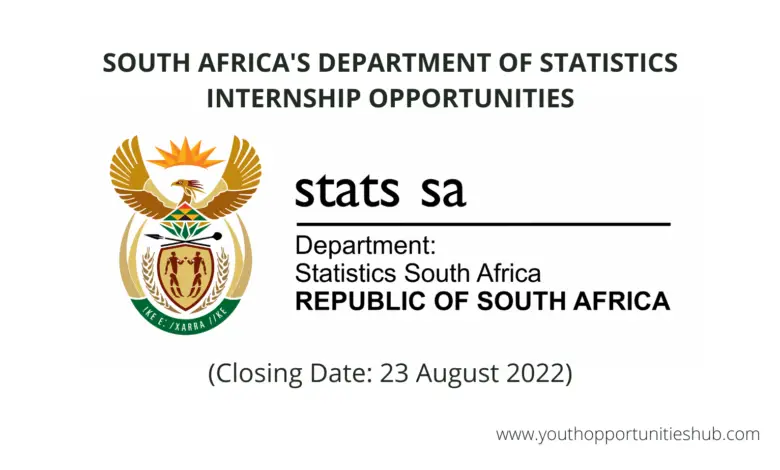 SOUTH AFRICA'S DEPARTMENT OF STATISTICS INTERNSHIP OPPORTUNITIES