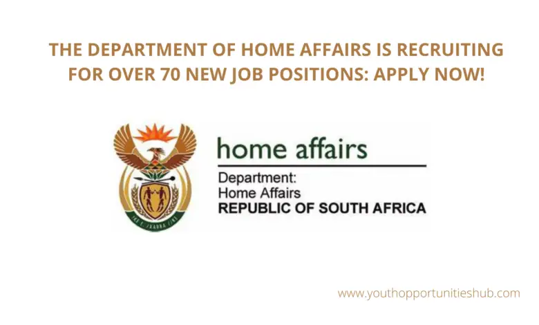 THE DEPARTMENT OF HOME AFFAIRS IS RECRUITING FOR OVER 70 NEW JOB POSITIONS: APPLY NOW!