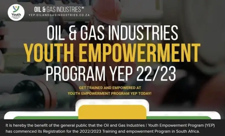 APPLY FOR THE OIL AND GAS INDUSTRIES' YOUTH EMPOWERMENT PROGRAM FOR SOUTH AFRICAN YOUTHS (an inclusive monthly stipend of R11,228)