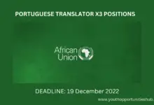 Photo of PORTUGUESE TRANSLATOR X3 POSITIONS AT THE AFRICAN UNION COMMISSION