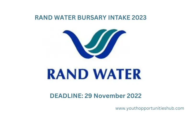 RAND WATER BURSARY INTAKE 2023