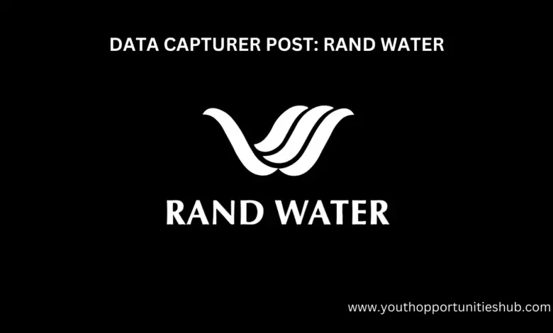 DATA CAPTURER POST: RAND WATER