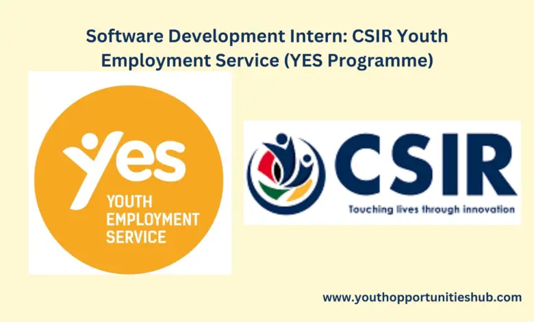 Software Development Intern: CSIR Youth Employment Service (YES Programme)
