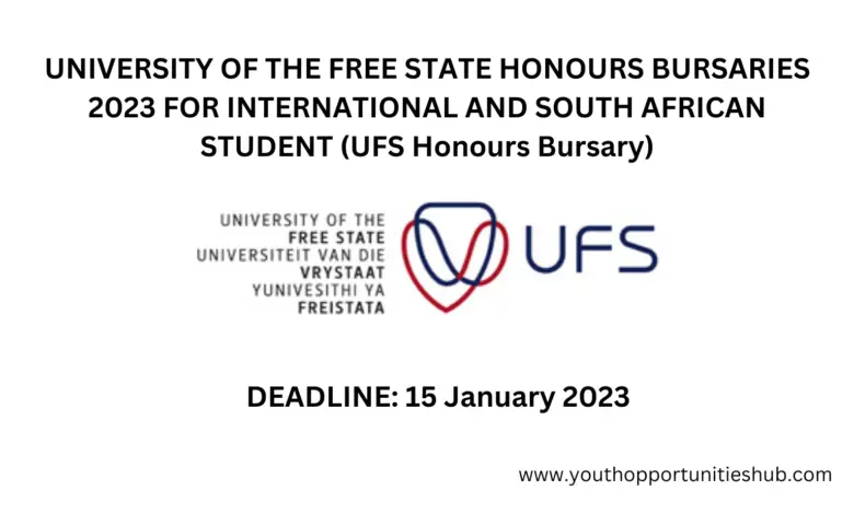 UNIVERSITY OF THE FREE STATE HONOURS BURSARIES 2023 FOR INTERNATIONAL AND SOUTH AFRICAN STUDENT (UFS Honours Bursary)