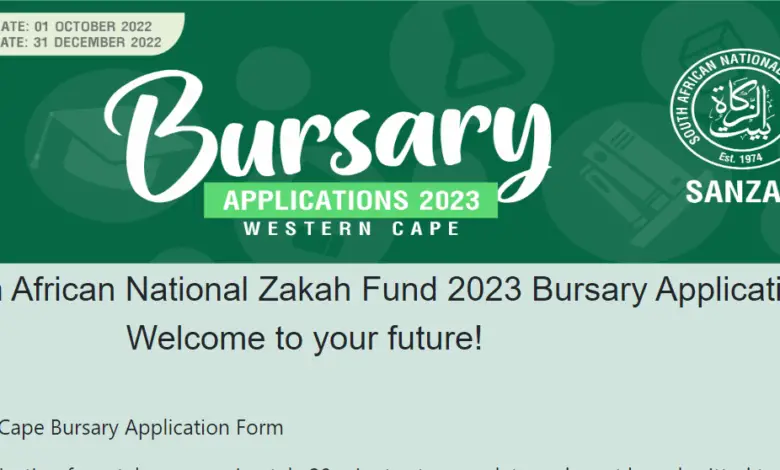 WESTERN CAPE: SOUTH AFRICAN NATIONAL ZAKAH FUND (SANZAF) FOR SOUTH AFRICAN YOUTHS