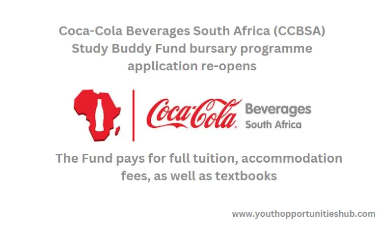Coca-Cola Beverages South Africa (CCBSA) Study Buddy Fund bursary programme application re-opens