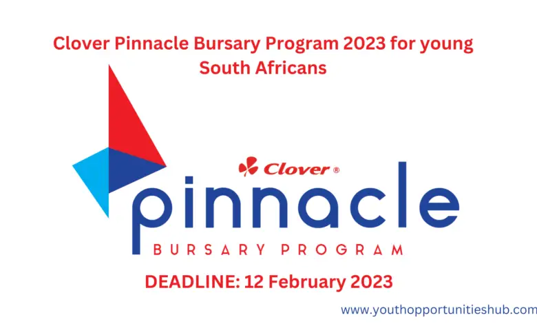 Clover Pinnacle Bursary Program 2023 for young South Africans (funding for university studies)