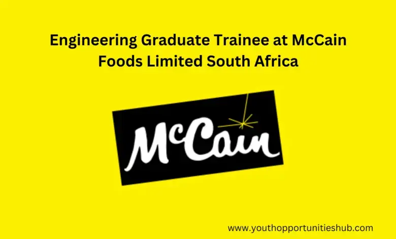 Engineering Graduate Trainee at McCain Foods Limited South Africa
