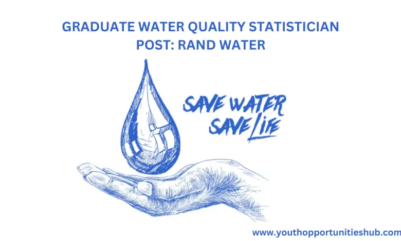 GRADUATE WATER QUALITY STATISTICIAN POST: RAND WATER