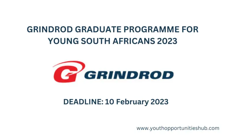 GRINDROD GRADUATE PROGRAMME FOR YOUNG SOUTH AFRICANS 2023