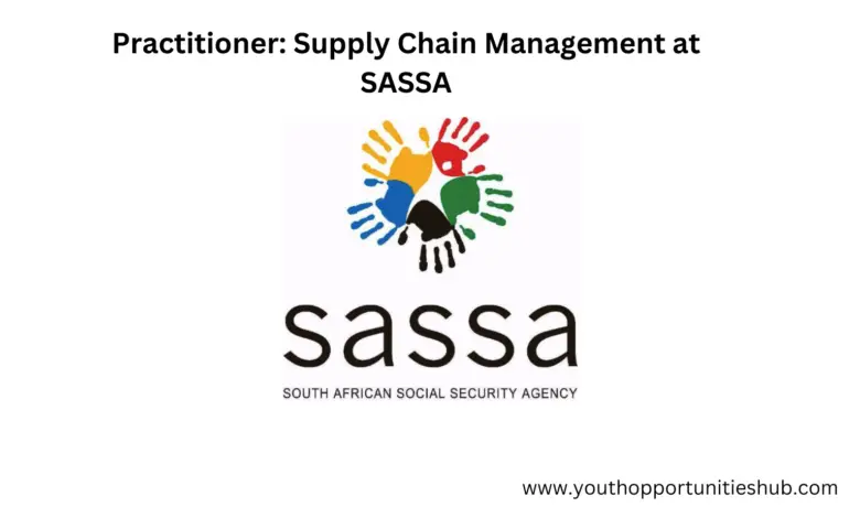 Practitioner: Supply Chain Management at SASSA