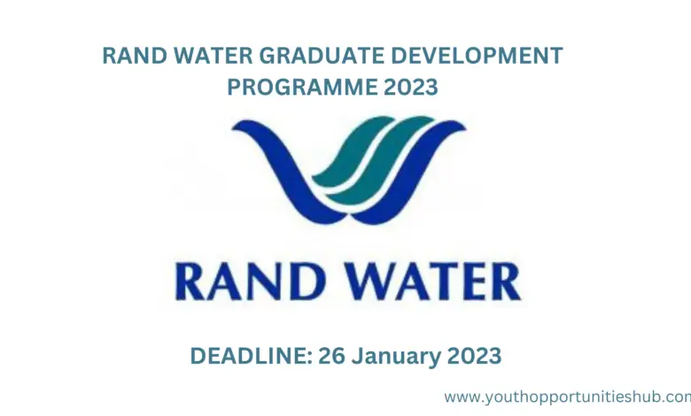 RAND WATER GRADUATE DEVELOPMENT PROGRAMME 2023