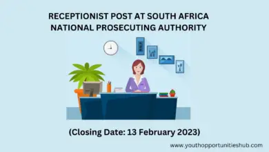 Photo of RECEPTIONIST POST AT SOUTH AFRICA NATIONAL PROSECUTING AUTHORITY (Closing Date: 13 February 2023)