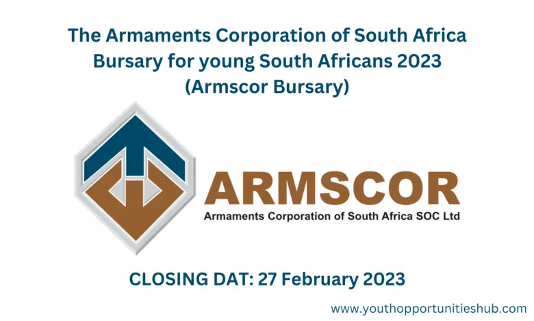 The Armaments Corporation of South Africa Bursary for young South Africans 2023 (Armscor Bursary)