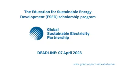 Photo of The Education for Sustainable Energy Development (ESED) scholarship program (10,000 USD per year of study)