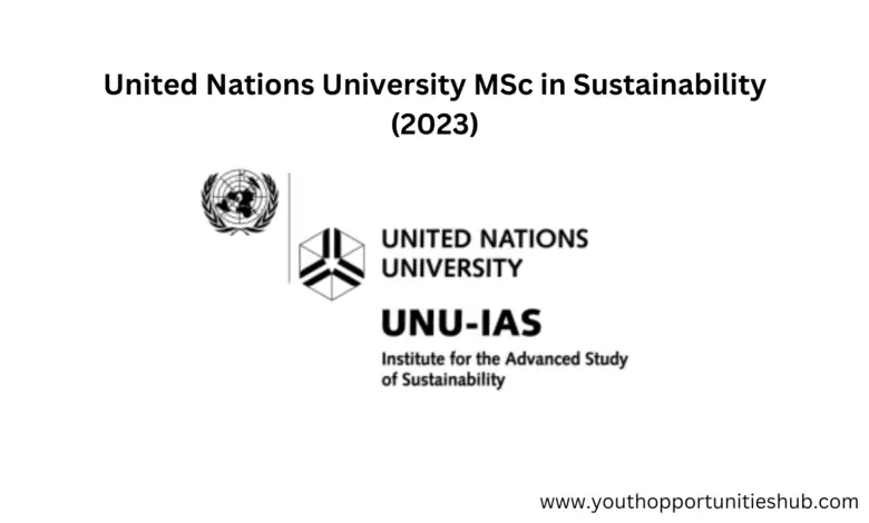 Photo of United Nations University MSc in Sustainability (2023)