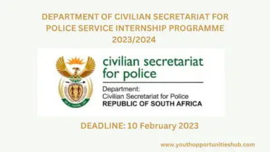 Photo of DEPARTMENT OF CIVILIAN SECRETARIAT FOR POLICE SERVICE INTERNSHIP PROGRAMME 2023/2024