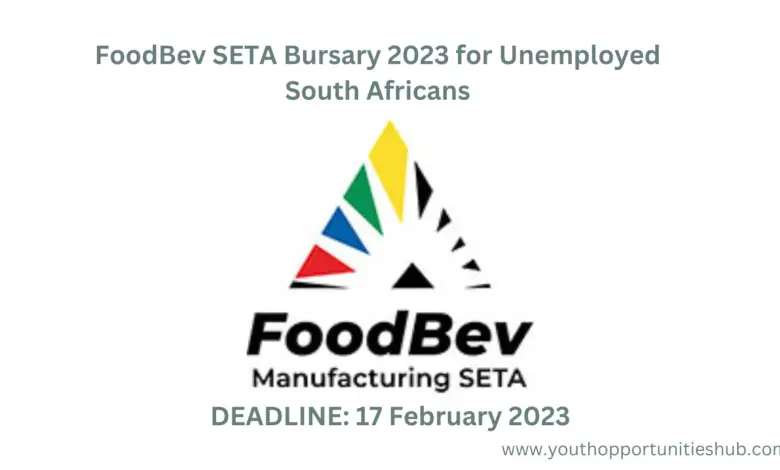 FoodBev SETA Bursary 2023 for Unemployed South Africans