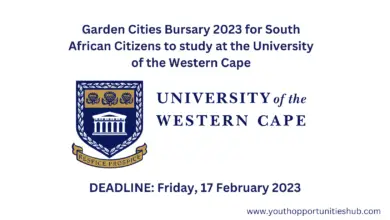 Photo of Garden Cities Bursary 2023 for South African Citizens to study at the University of the Western Cape