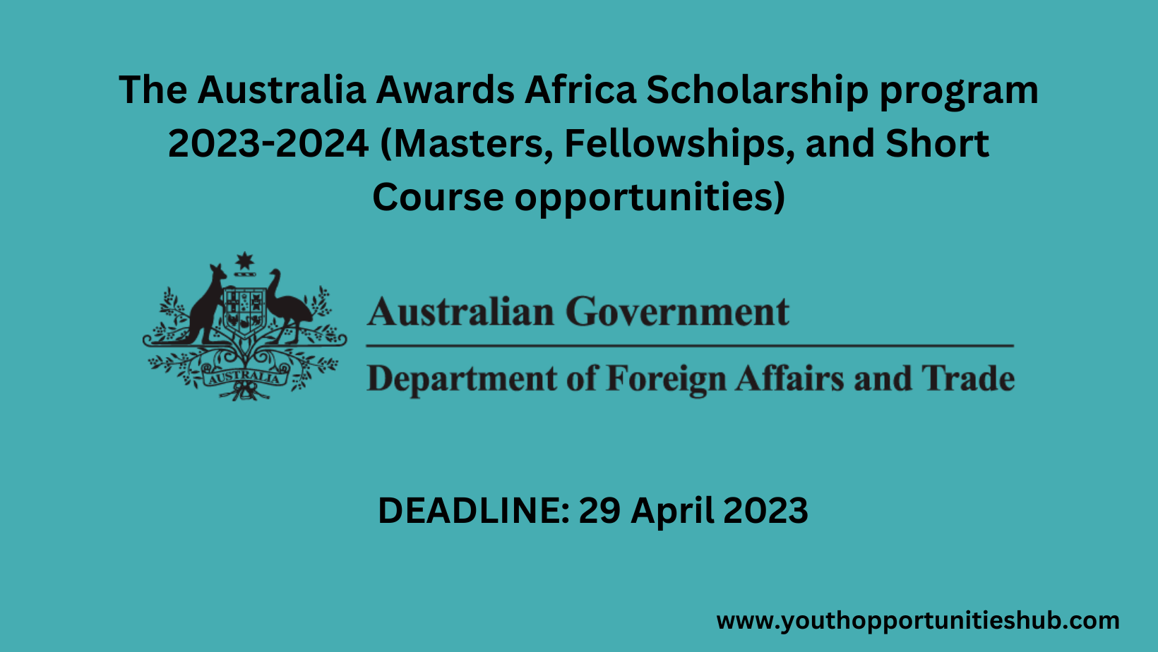 The Australia Awards Africa Scholarship program 20232024 (Masters