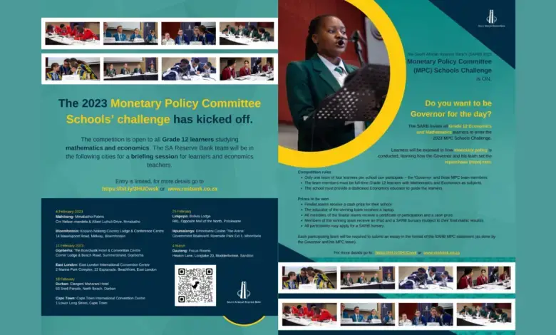 SOUTH AFRICAN RESERVE BANK MONETARY POLICY COMMITTEE SCHOOLS CHALLENGE 2023