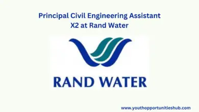 Photo of Principal Civil Engineering Assistant X2 at Rand Water (Deadline: 09 February 2023)