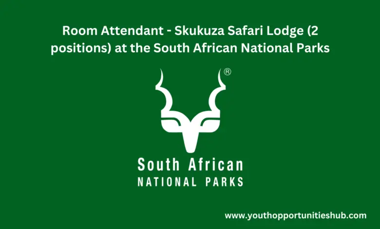 Room Attendant - Skukuza Safari Lodge (2 positions) at the South African National Parks