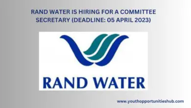 Photo of RAND WATER IS HIRING FOR A COMMITTEE SECRETARY (DEADLINE: 05 APRIL 2023)