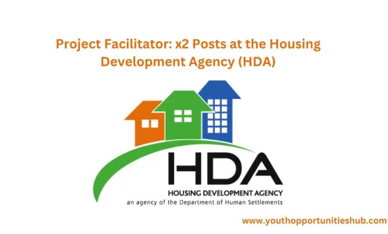 Project Facilitator: x2 Posts at the Housing Development Agency (HDA)