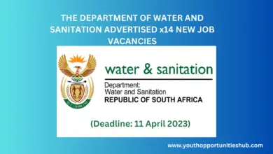 Photo of THE DEPARTMENT OF WATER AND SANITATION ADVERTISED x14 NEW JOB VACANCIES (Closing Date: 11 April 2023)