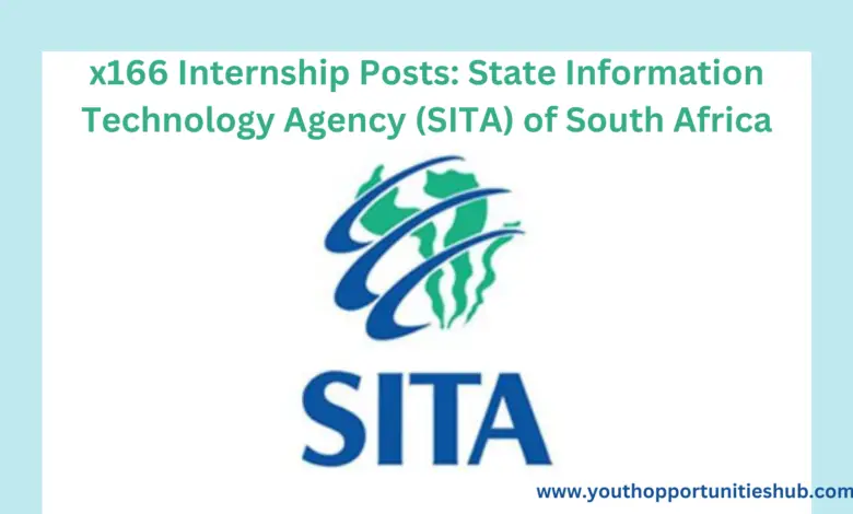 x166 Internship Posts: State Information Technology Agency (SITA) of South Africa
