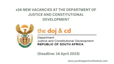 Photo of x34 NEW VACANCIES AT THE DEPARTMENT OF JUSTICE AND CONSTITUTIONAL DEVELOPMENT (Deadline: 14 April 2023)