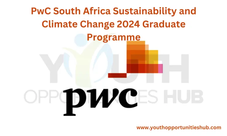 PwC South Africa Sustainability and Climate Change 2024 Graduate Programme