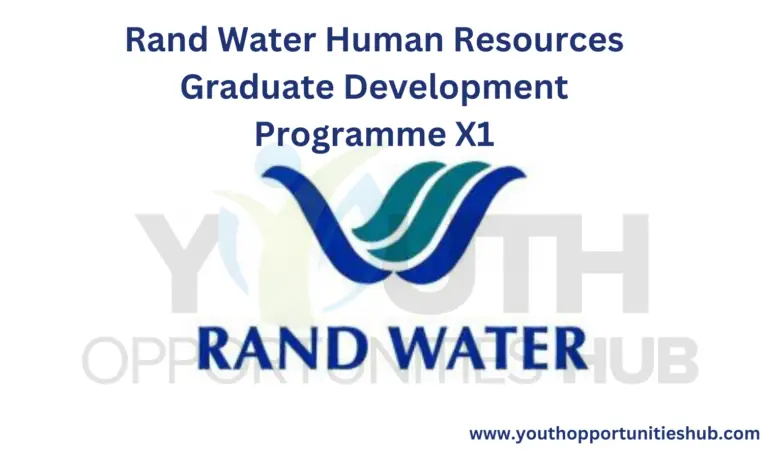 Rand Water Human Resources Graduate Development Programme X1