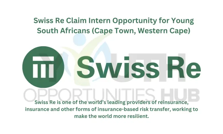 Swiss Re Claim Intern Opportunity for Young South Africans (Cape Town, Western Cape)