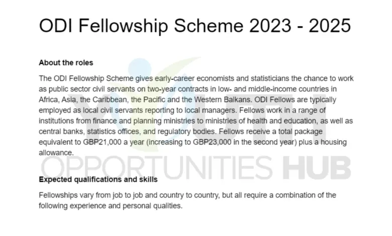 ODI Fellowship Scheme 2023-2025: Fellows receive a total package equivalent to GBP21,000 a year (increasing to GBP23,000 in the second year)