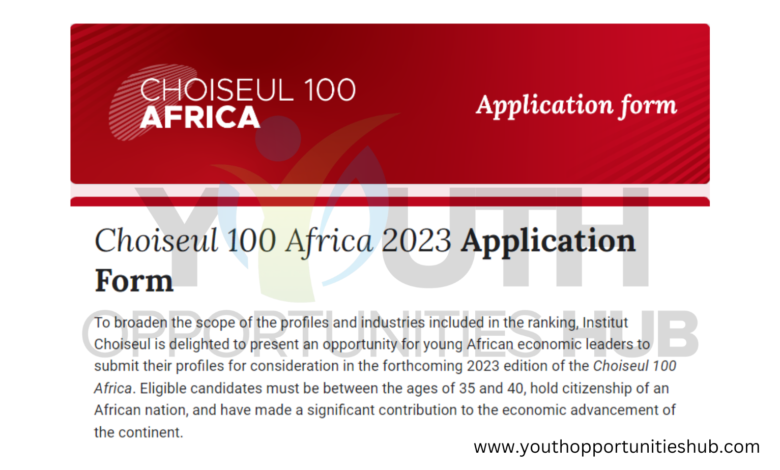 The Choiseul 100 Africa for Young Leaders aged 40 and under who play an important role in Africa’s development