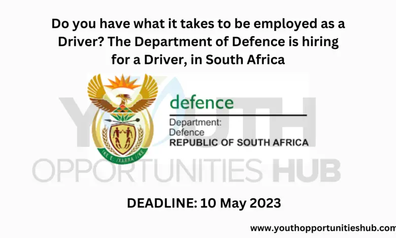 Do you have what it takes to be employed as a Driver? The Department of Defence is hiring for a Driver