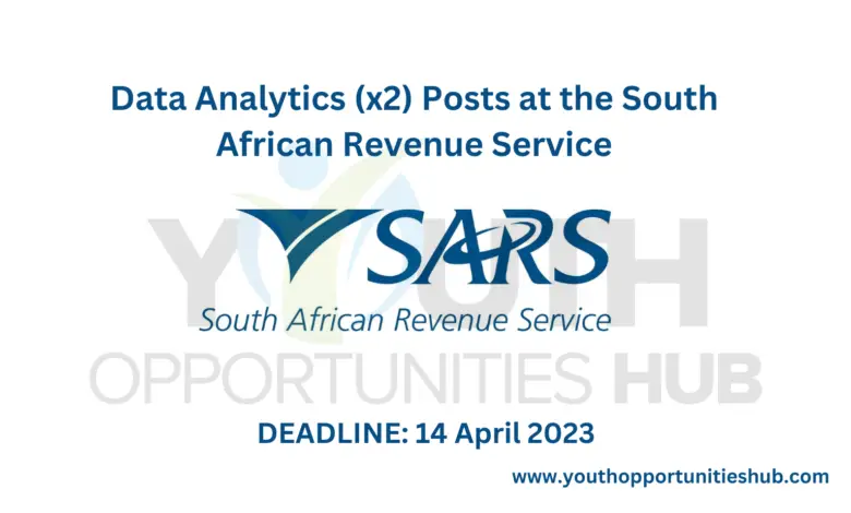 Data Analytics (x2) Posts at the South African Revenue Service