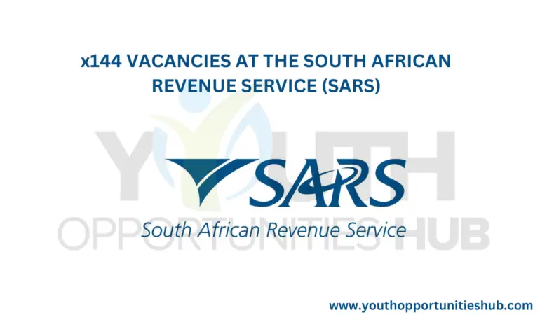 x144 VACANCIES AT THE SOUTH AFRICAN REVENUE SERVICE (SARS)