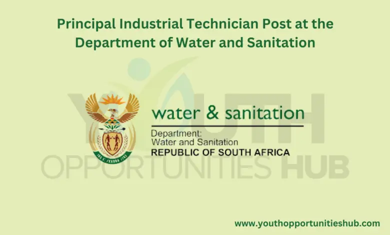 Principal Industrial Technician Post at the Department of Water and Sanitation
