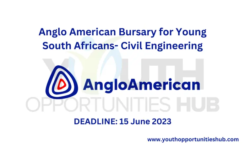 Anglo American Bursary for Young South Africans- Civil Engineering